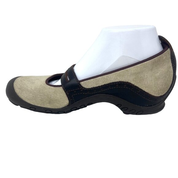 Merrell Womens Plaza Bandeau Mary Jane Shoes Suede Leather Dark Taupe Size 8.5 - Picture 5 of 10